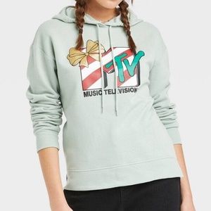 MTV‎ Christmas Hoodie Sweatshirt NWT